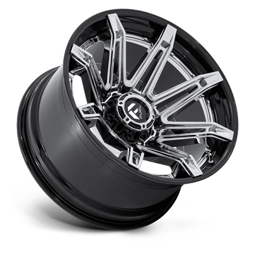 Fuel BRAWL Chrome W/ Gloss Black Lip 6x139.7 Wheels - product view 2