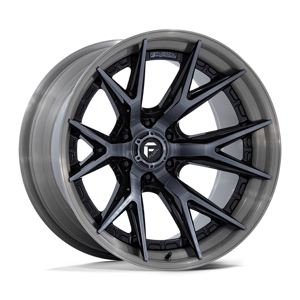 Fuel CATALYST Gloss Black Brushed Dark Tint 6x139.7 Wheels - product view 4