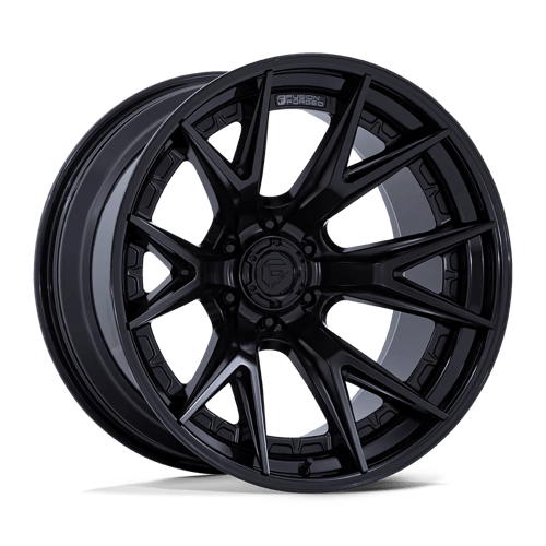 Fuel CATALYST Matte Black W/ Gloss Black Lip 6x139.7 Wheels - product view 1