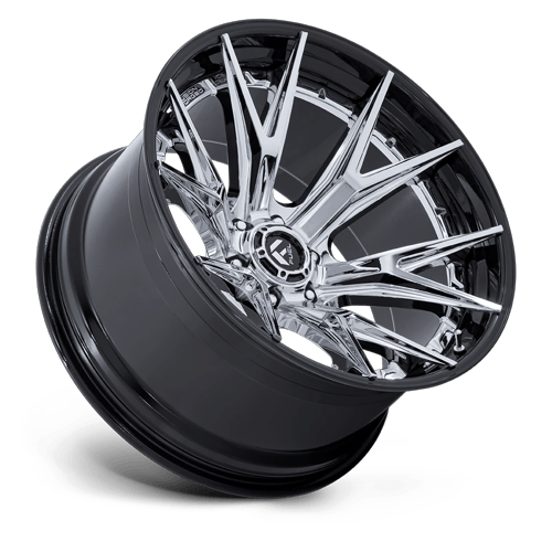 Fuel CATALYST Chrome W/ Gloss Black Lip 6x139.7 Wheels - product view 2