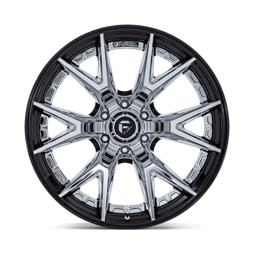 Fuel CATALYST Chrome W/ Gloss Black Lip 6x139.7 Wheels - product view 3