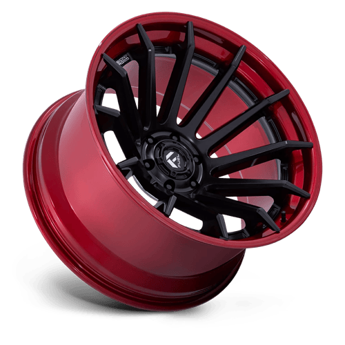 Fuel BURN Matte Black W/ Candy Red Lip 6x139.7 Wheels - product view 2