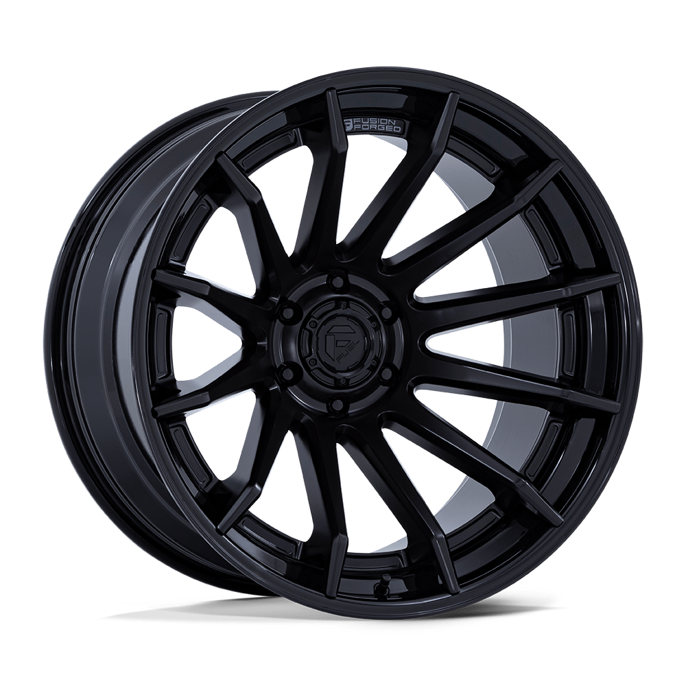 Fuel BURN Matte Black W/ Gloss Black Lip 6x139.7 Wheels - product view 4