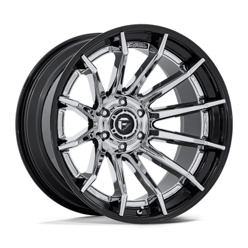 Fuel BURN Chrome W/ Gloss Black Lip 6x139.7 Wheels - product view 1