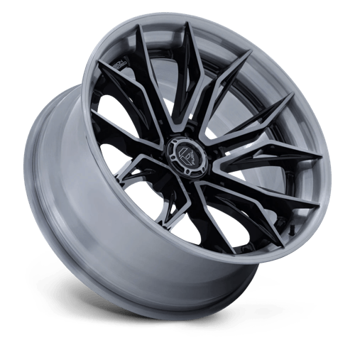Fuel MUTINY Gloss Black Brushed Dark Tint 6x139.7 Wheels - product view 2