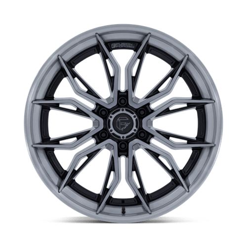 Fuel MUTINY Gloss Black Brushed Dark Tint 6x139.7 Wheels - product view 3