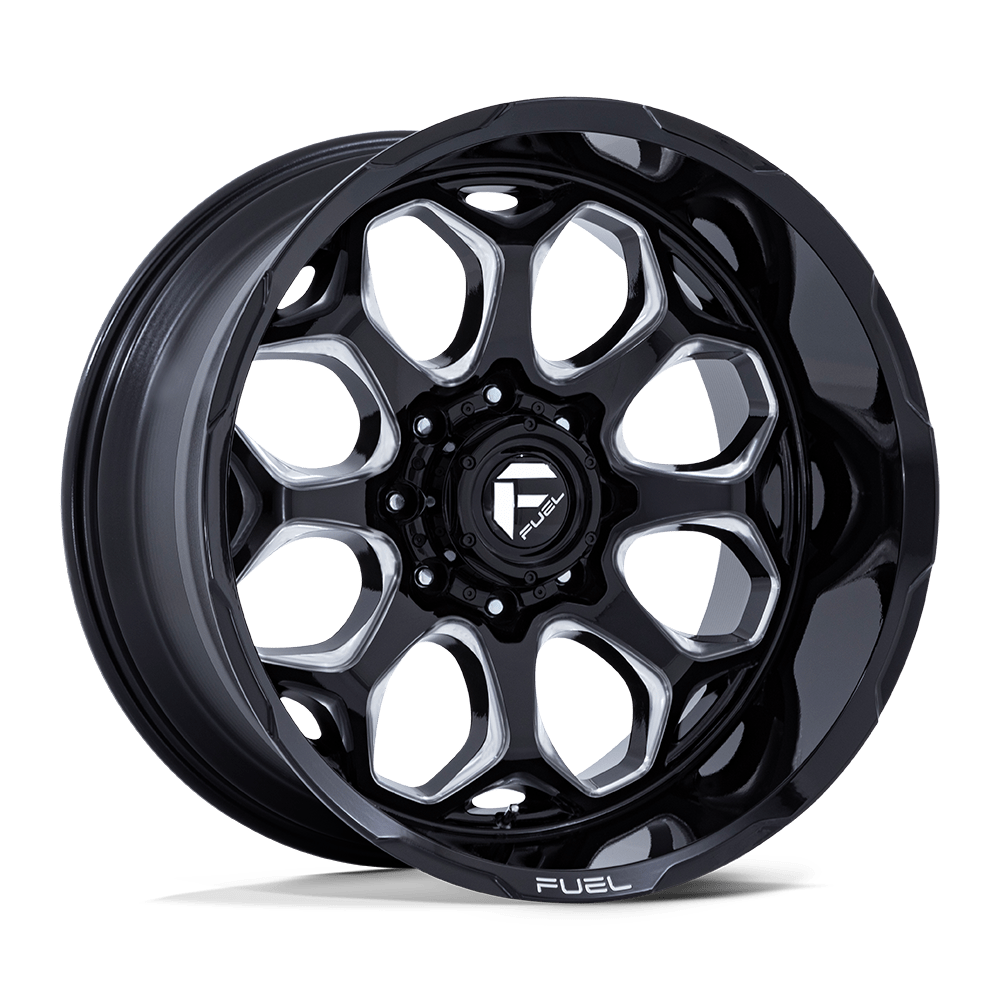 Fuel SCEPTER Gloss Black Milled 6x139.7 Wheels - product view 4