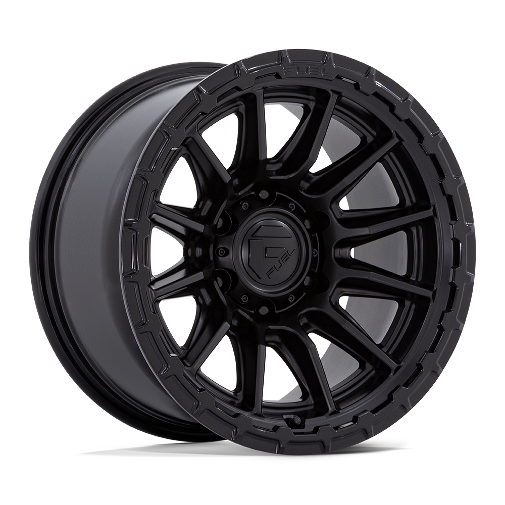 Fuel PISTON Blackout W/ Gloss Black Lip 6x139.7 Wheels - product view 4