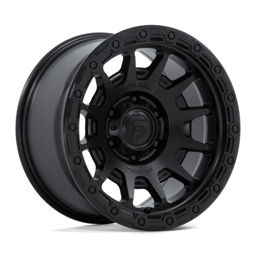 Fuel FORTRESS Matte Black W/ Gloss Black Lip 6x139.7 Wheels - product view 1