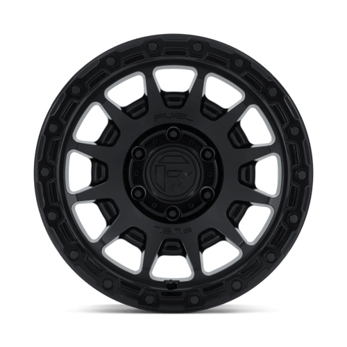 Fuel FORTRESS Matte Black W/ Gloss Black Lip 6x139.7 Wheels - product view 3