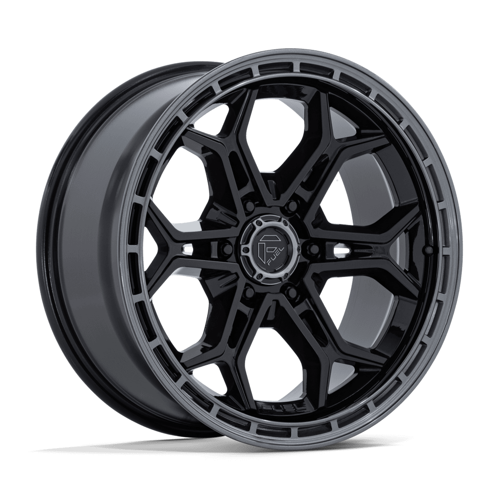 Fuel HEATHEN Gloss Black Gloss Gunmetal Lip 6x139.7 Wheels - product view 4