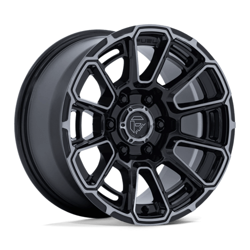 Fuel FOXHOUND Gloss Black Dark Tinted Clear 6x139.7 Wheels - product view 1