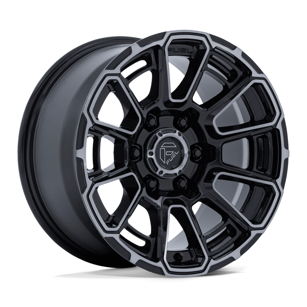 Fuel FOXHOUND Gloss Black Dark Tinted Clear 6x139.7 Wheels - product view 4