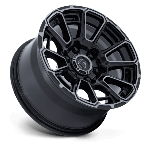 Fuel FOXHOUND Gloss Black Dark Tinted Clear 6x139.7 Wheels - product view 2
