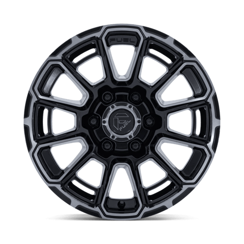 Fuel FOXHOUND Gloss Black Dark Tinted Clear 6x139.7 Wheels - product view 3
