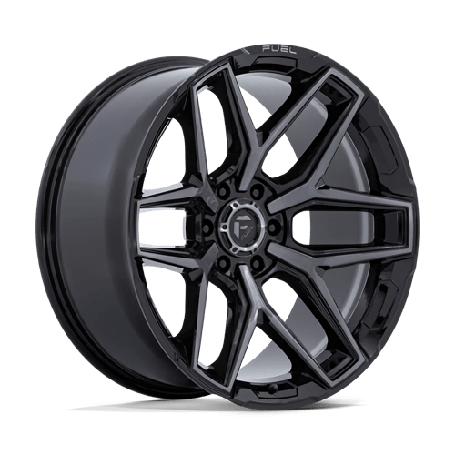 Fuel FLUX Gloss Black Brush Fc Gray Dddt 6x139.7 Wheels - product view 1