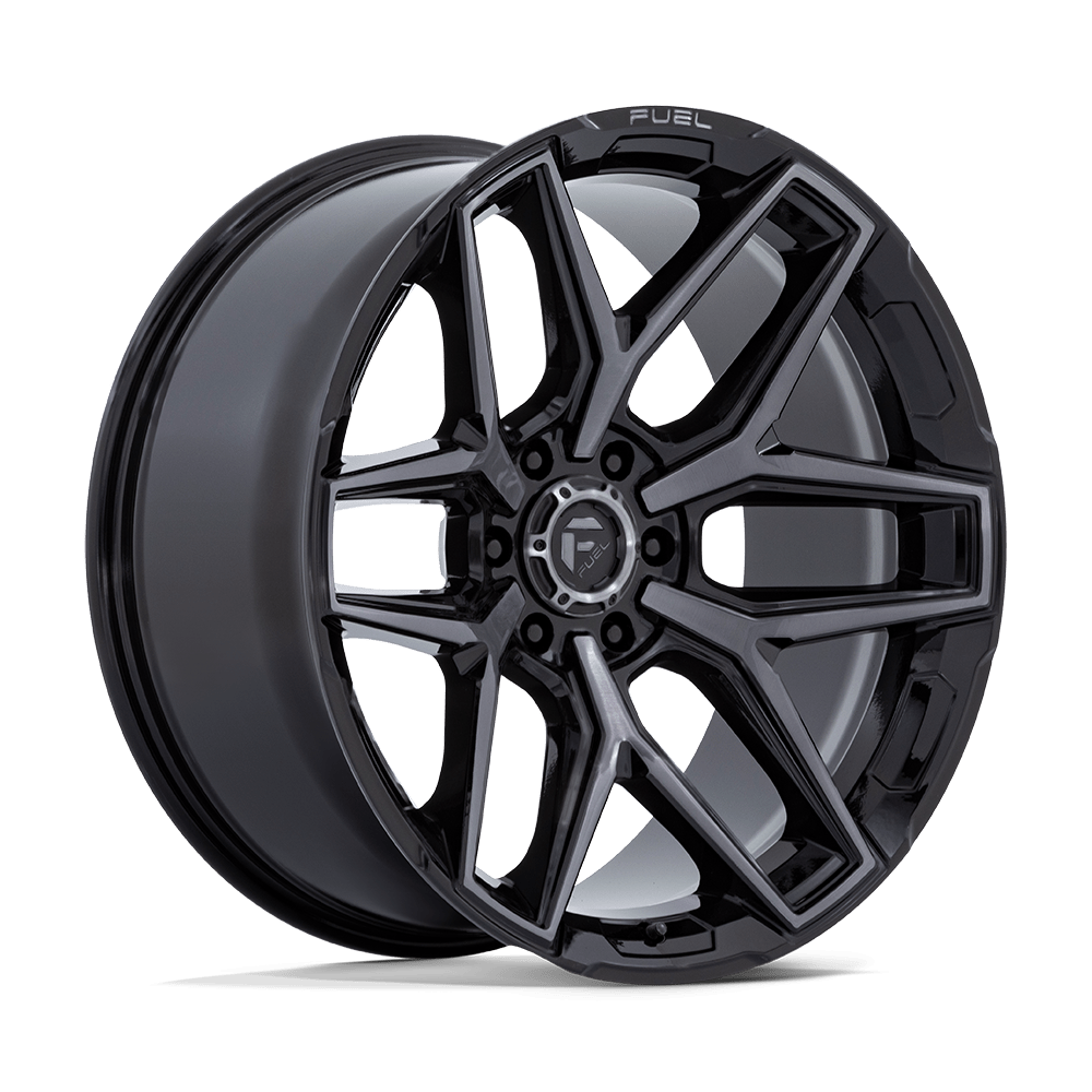 Fuel FLUX Gloss Black Brush Fc Gray Dddt 6x139.7 Wheels - product view 4