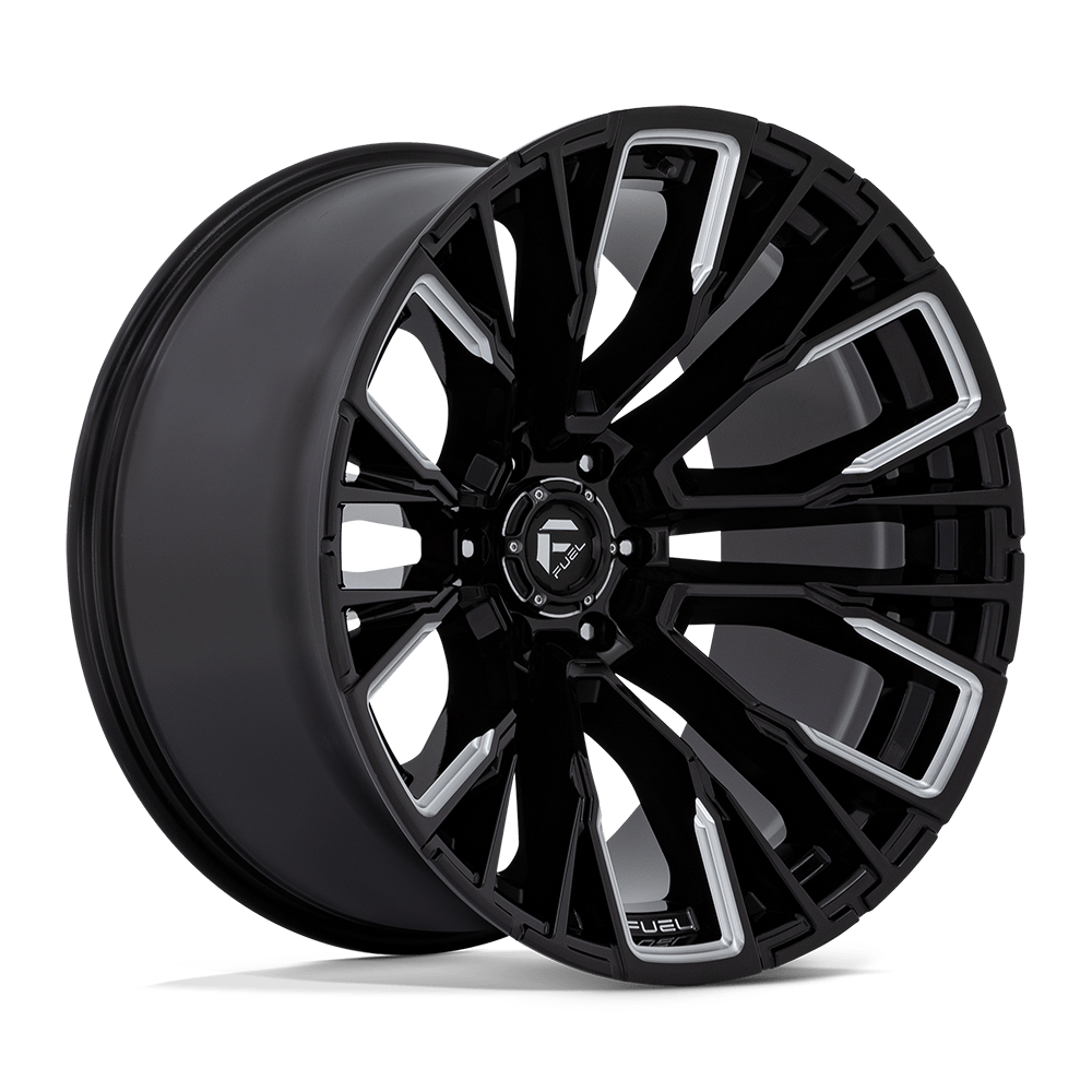 Fuel REBAR Gloss Black Milled 6x139.7 Wheels