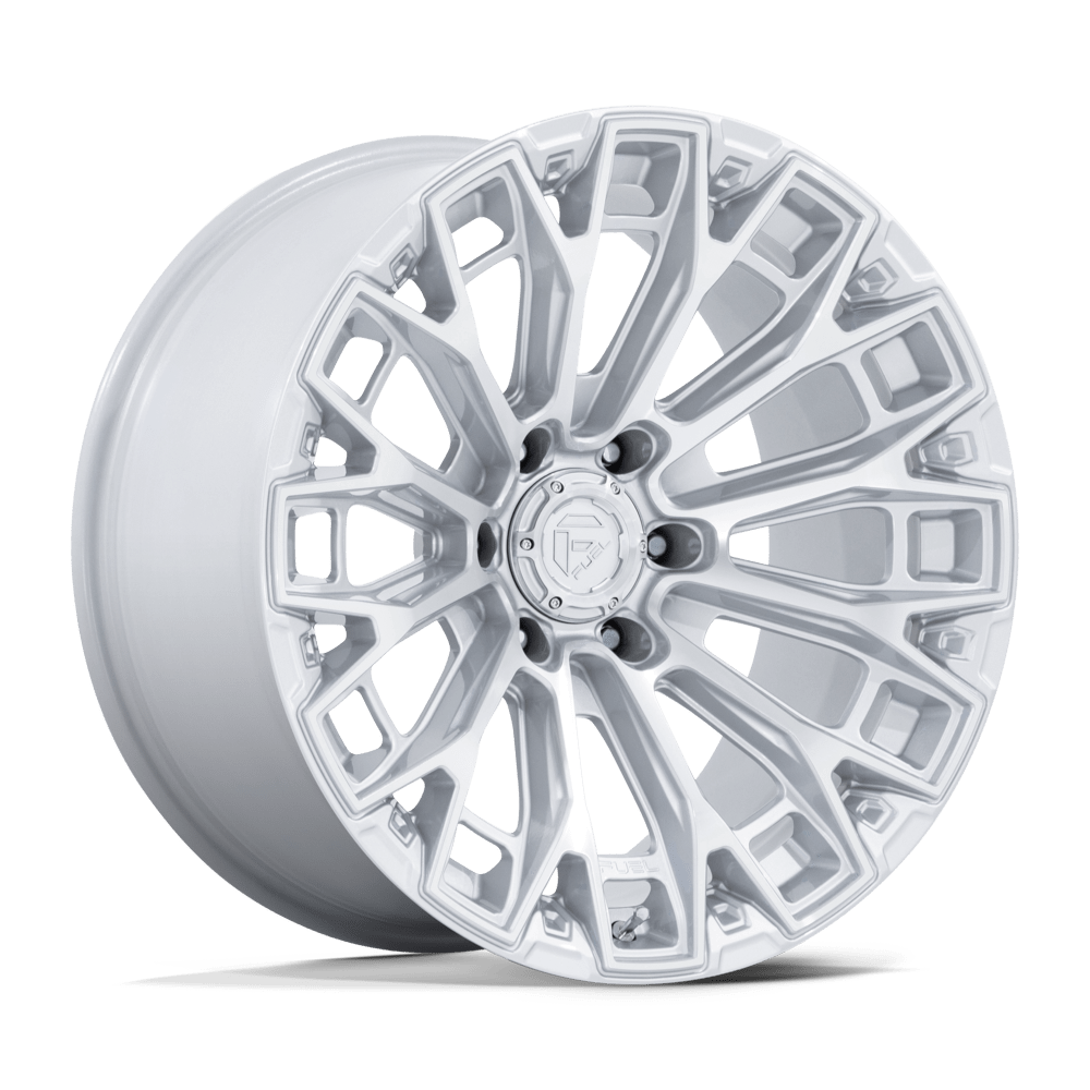 Fuel TRAX Gloss Silver W/ Machined Face 6x139.7 Wheels - product view 4