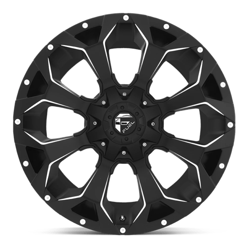 Fuel ASSAULT Gloss Black / Candy Orange 6x139.7 Wheels - product view 3