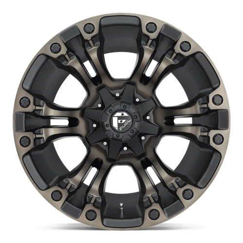 Fuel VAPOR Matte Black Double Dark Tint 6x139.7 Wheels - product view 3