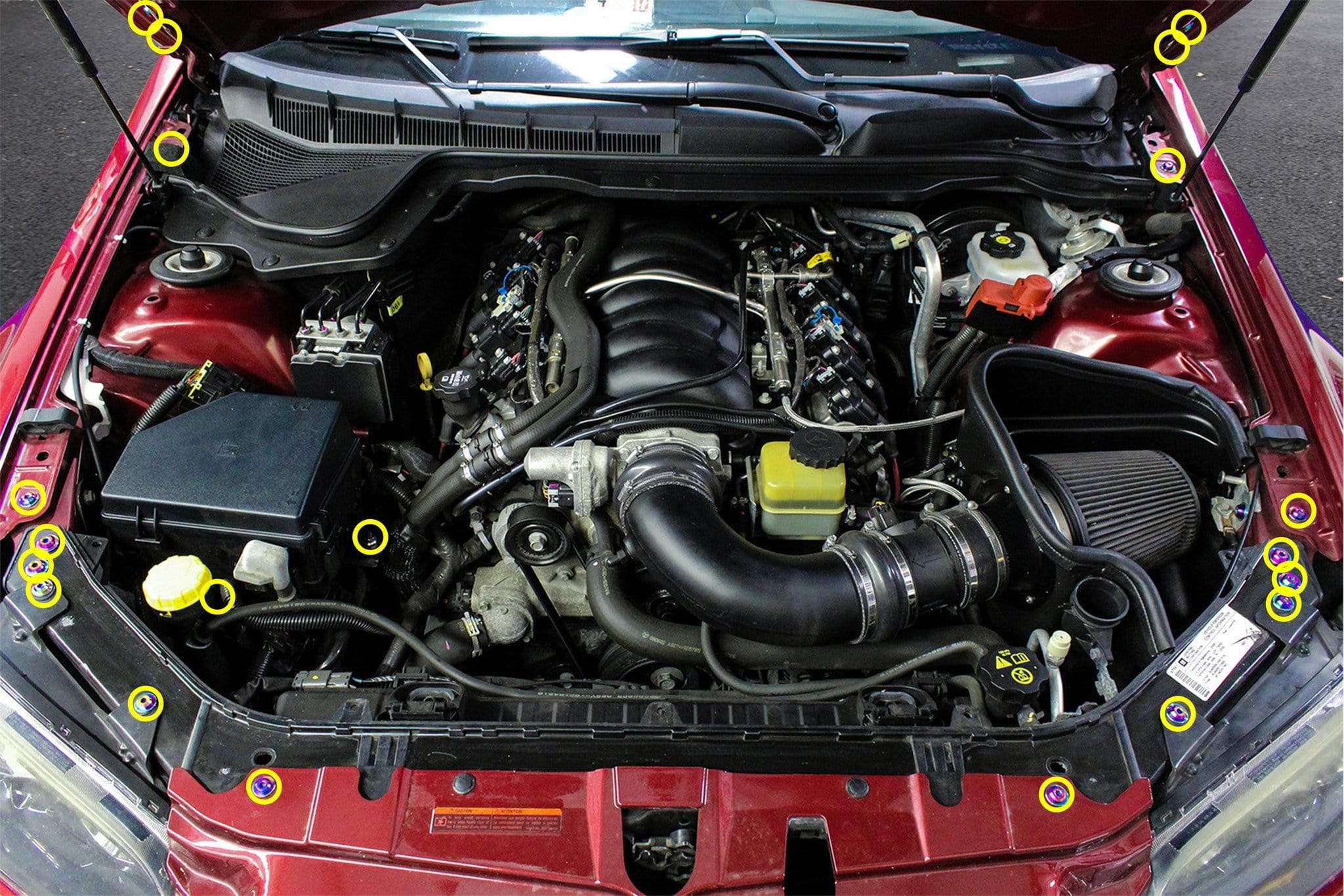 Pontiac G8 (2008-2009) Titanium Engine Bay Kit