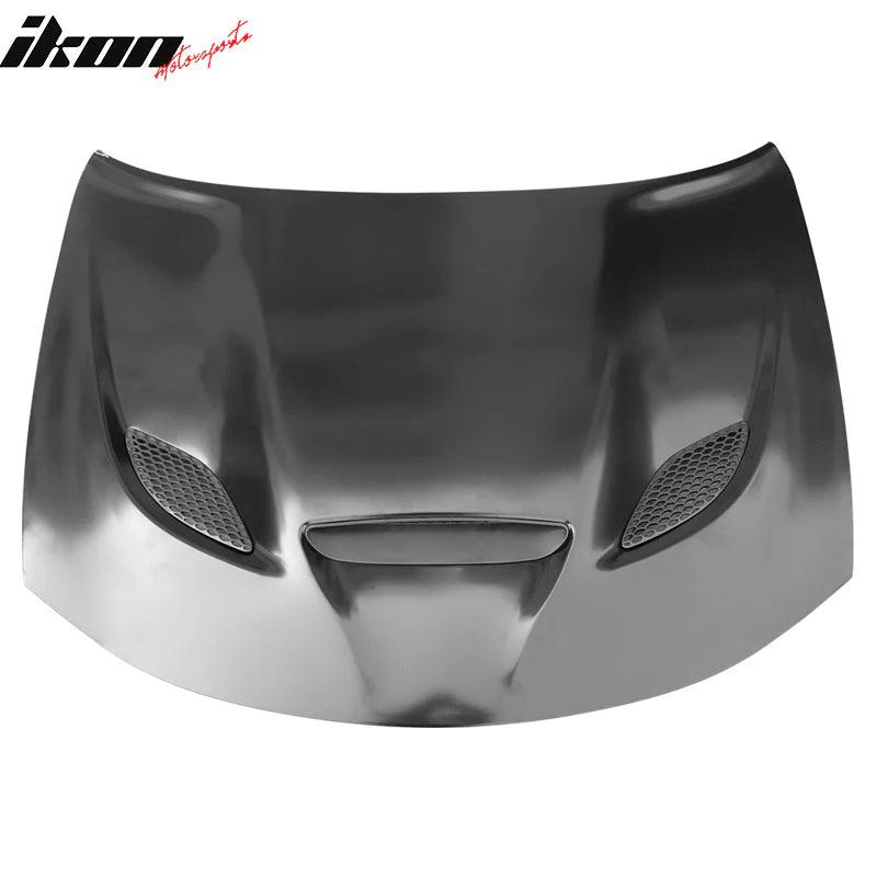 Ikon Motorsports 2015-2023 Dodge Charger SRT Style Black Hood Scoop Vent Aluminum