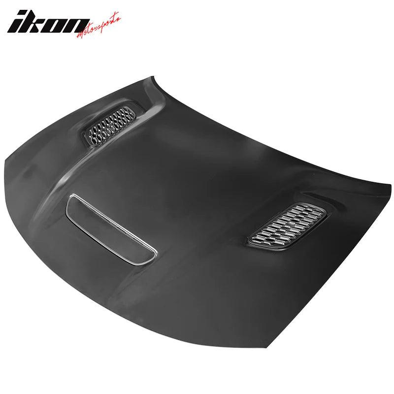 Ikon Motorsports 2015-2023 Dodge Charger Black SRT Redeye Widebody Style Hood Aluminum