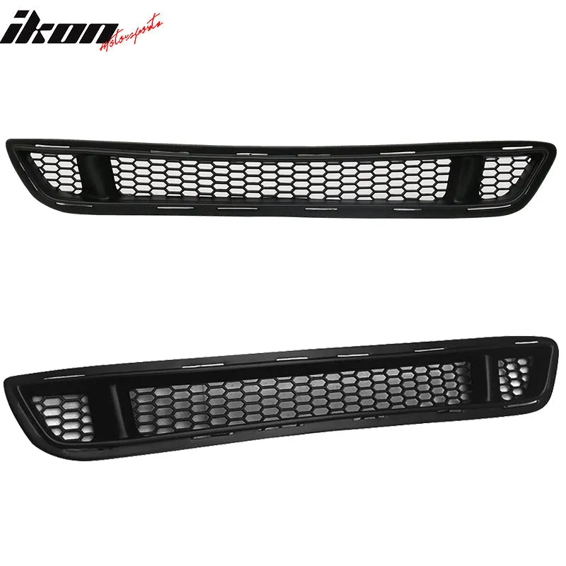 2015-2017 Ford Mustang IKON Style Black Front Upper & Lower Grill PP