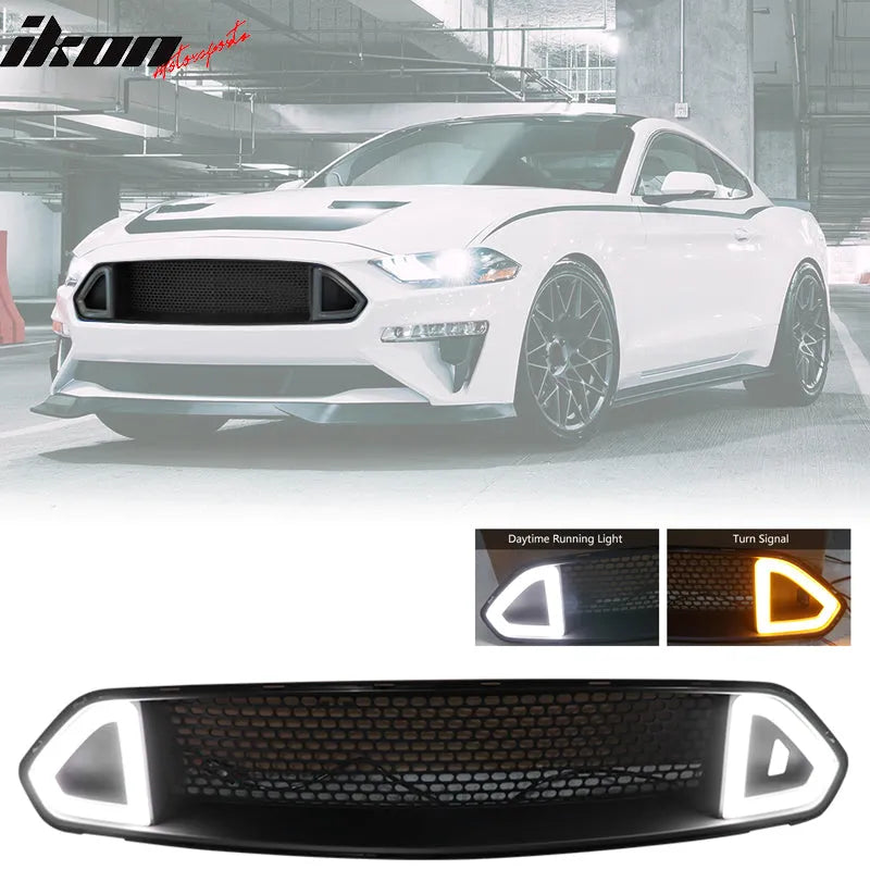 2018-2023 Ford Mustang Upper Grille w/ DRL Turn Signal LED Light