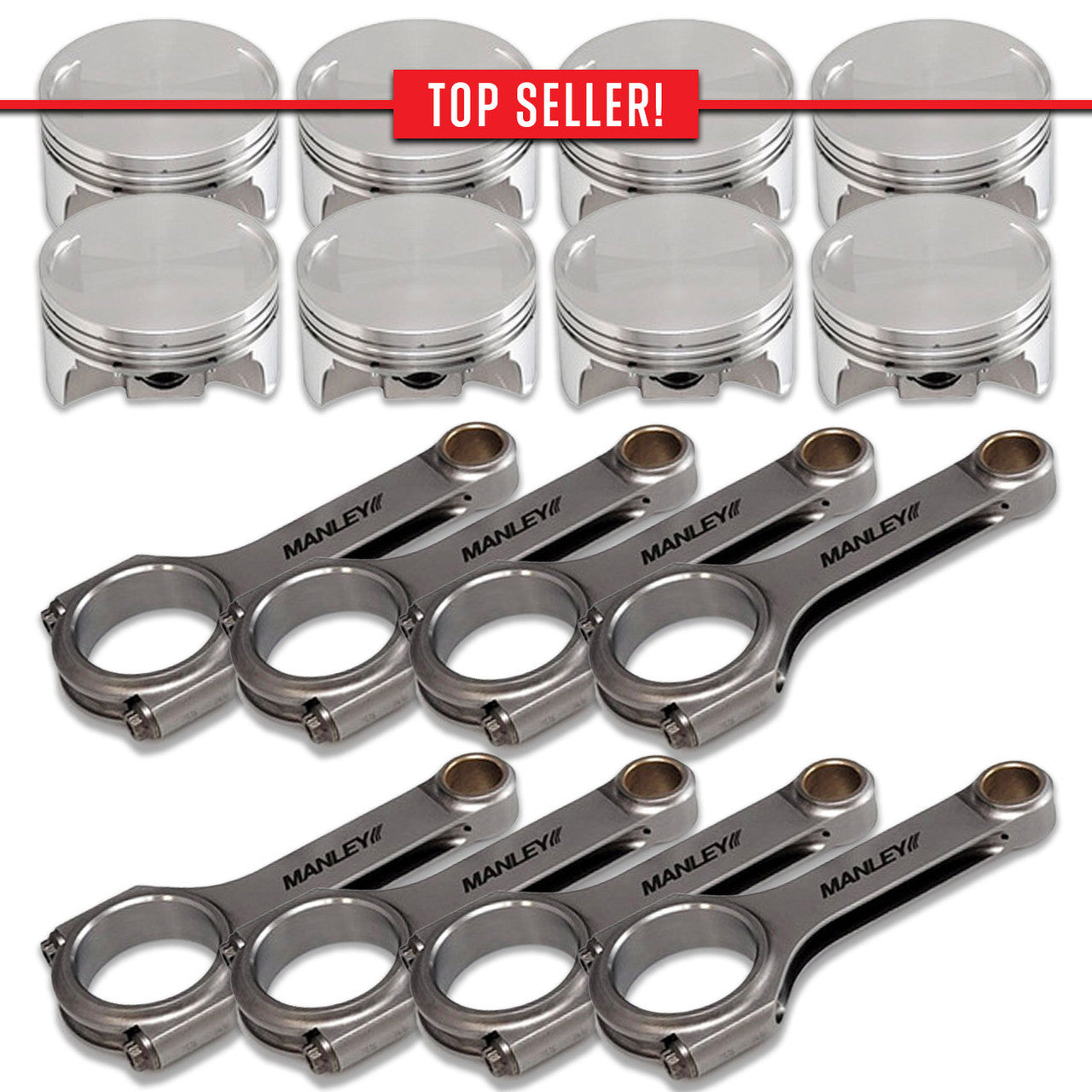 HHP Racing Drop-In Low Compression Piston & Connecting Rod Set for 15-24 SRT Hellcat, Redeye, Jailbreak, Super Stock, Trackhawk & TRX 6.2L HEMI