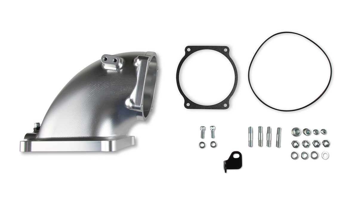 Holley EFI Billet Elbow Kit GM LS to 4500 - Silver