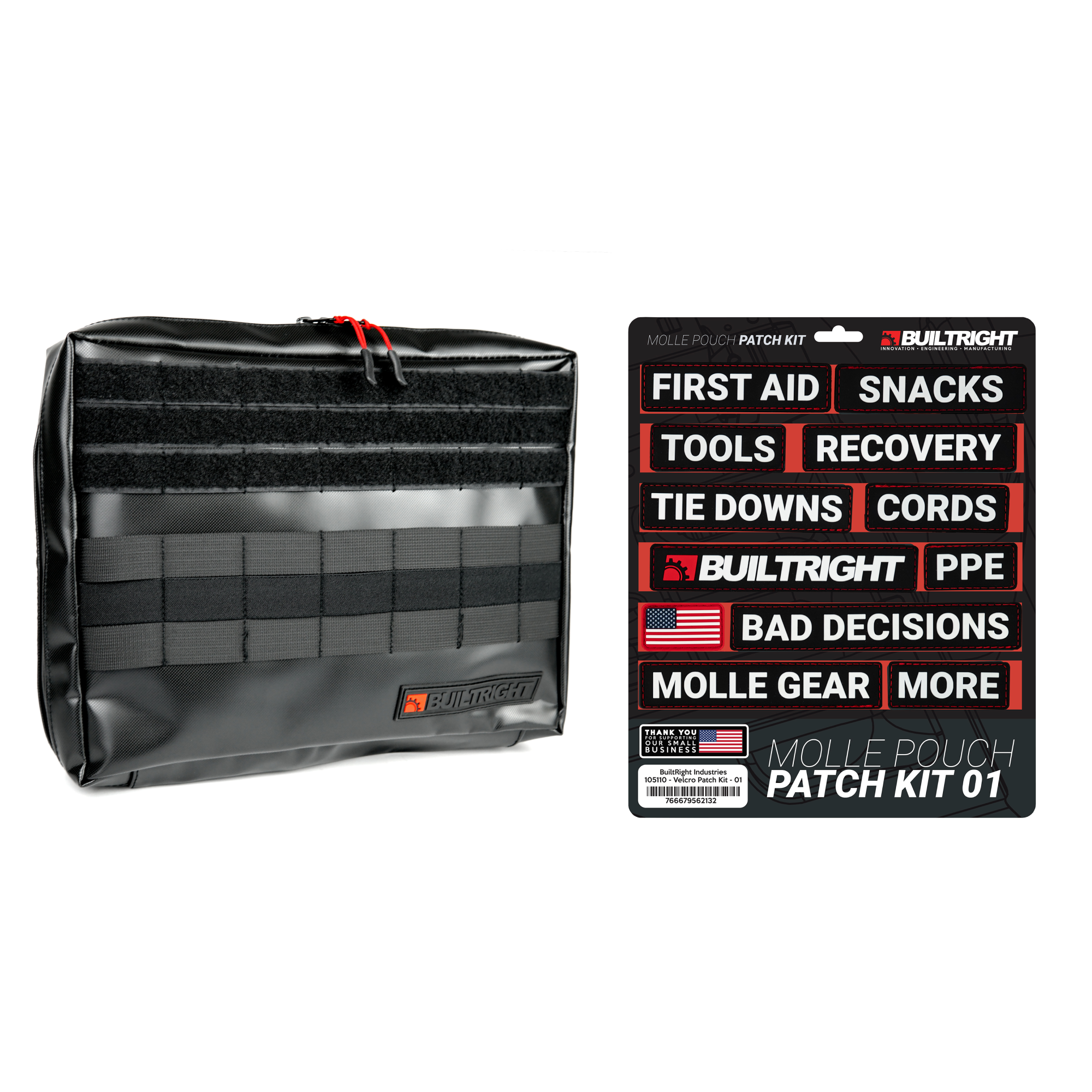 MOLLE Pouch - Black | Large (13"x10")