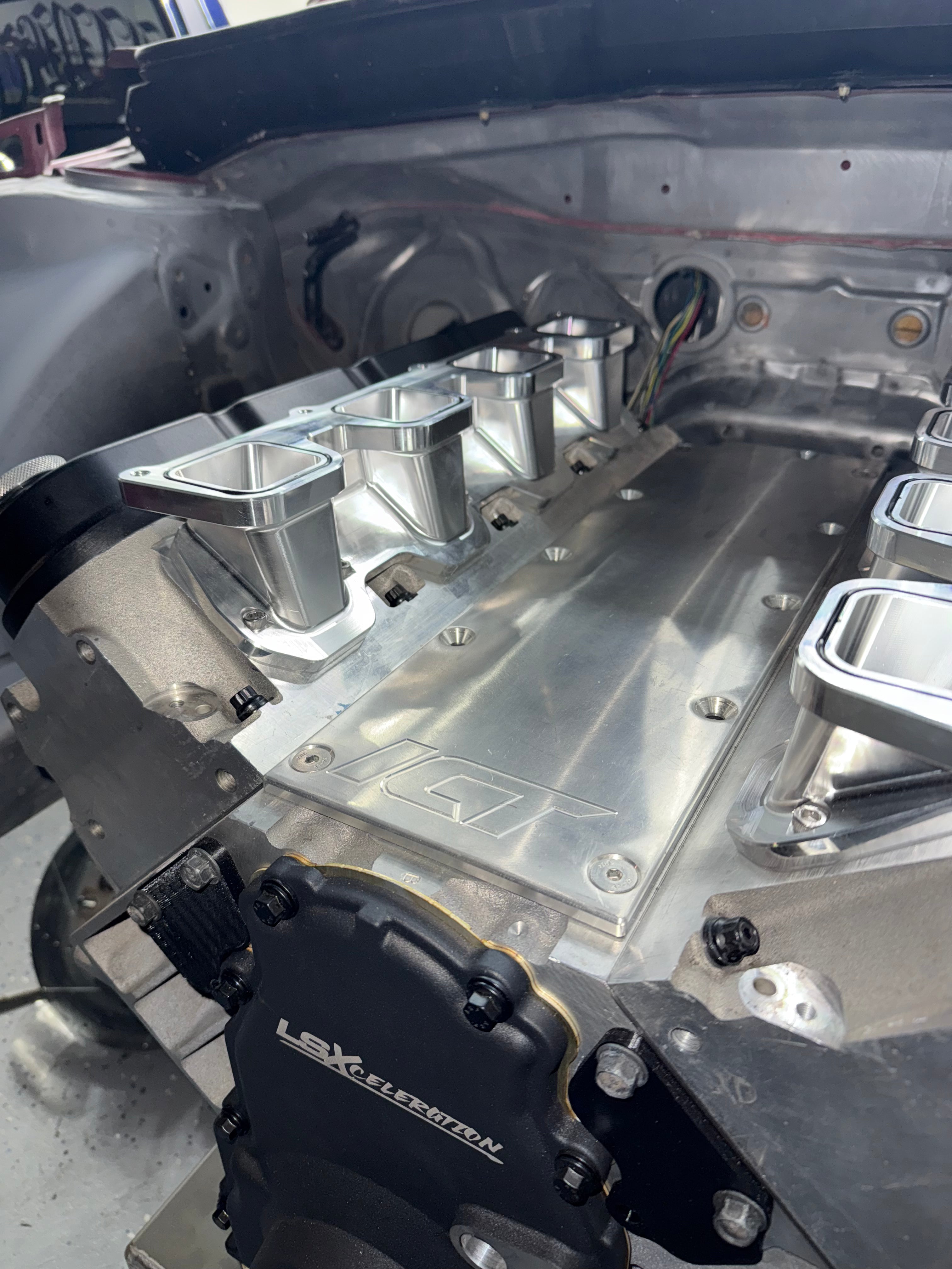 Fabworkz Billet Aluminum Adapters for Hellcat Supercharger to LS Engine Cathedral Ports