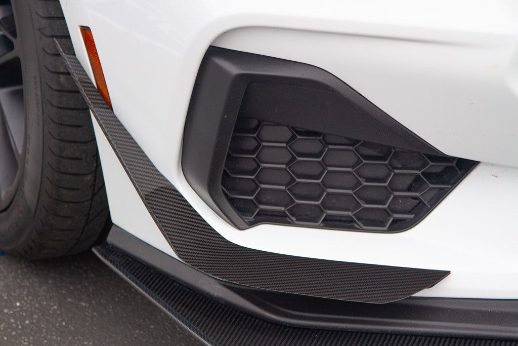 Ford Mustang GT S650 Carbon Fiber Front Bumper Canards 2024 - Current (does not fit Dark Horse bumper)