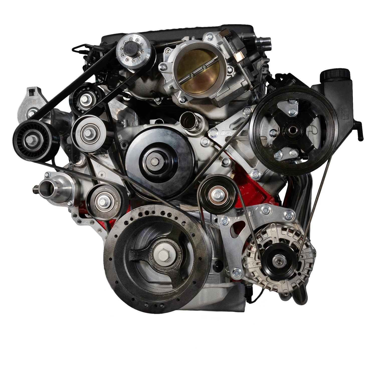 ICT Billet Corvette LT4 Supercharger to LS3 LSA Square Port Head Adapter Kit