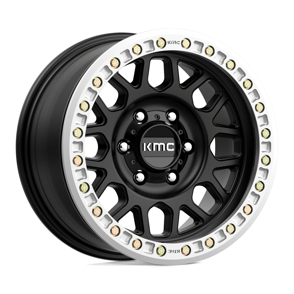 KMC GRENADE DESERT BEADLOCK Satin Black 6x139.7 Wheels - product view 4