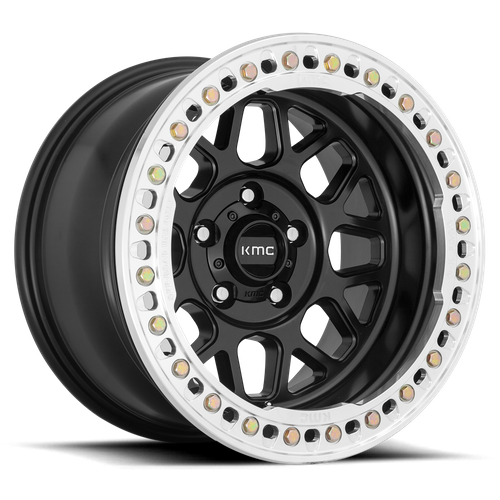 KMC GRENADE CRAWL BEADLOCK Satin Black 6x139.7 Wheels - product view 1