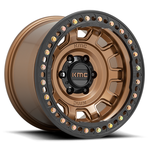 KMC TANK BEADLOCK Matte Bronze 6x139.7 Wheels - product view 1