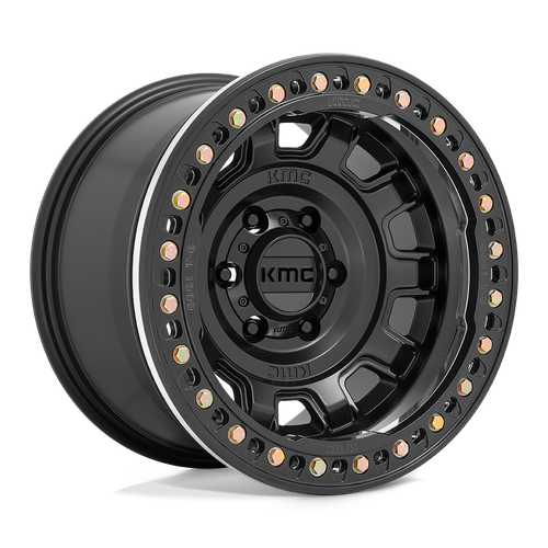 KMC TANK BEADLOCK Satin Black 6x139.7 Wheels - product view 1