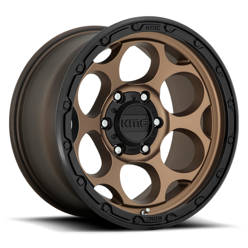 KMC DIRTY HARRY Matte Bronze W/ Black Lip 6x139.7 Wheels - product view 1
