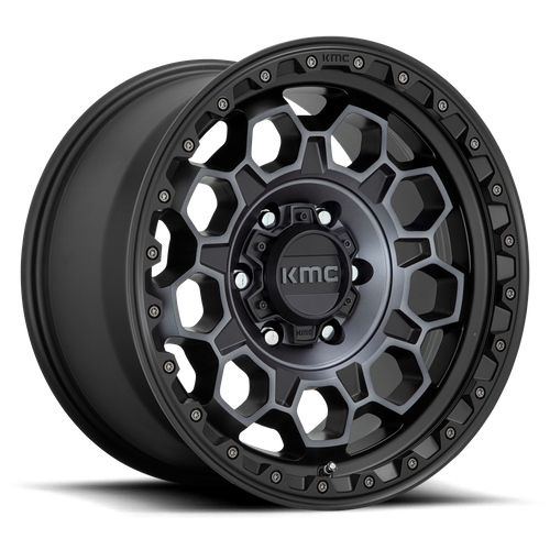 KMC TREK Satin Black W/ Gray Tint 6x139.7 Wheels - product view 1