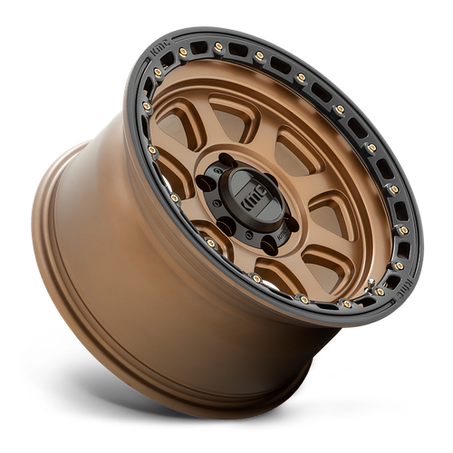 KMC CHASE Matte Bronze W/ Black Lip 6x139.7 Wheels - product view 2