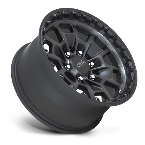 KMC SUMMIT Satin Black W/ Gray Tint 6x139.7 Wheels - product view 2