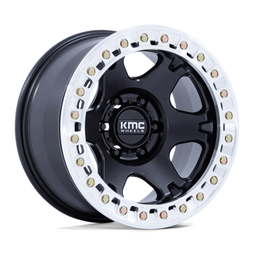 KMC VI BEADLOCK Satin Black W/ Machined Ring 6x139.7 Wheels - product view 1