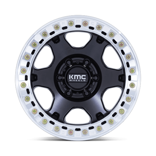 KMC VI BEADLOCK Satin Black W/ Machined Ring 6x139.7 Wheels - product view 3