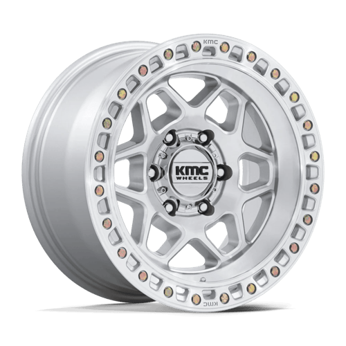 KMC TORX Gloss Silver W/ Machined Face 6x139.7 Wheels - product view 1