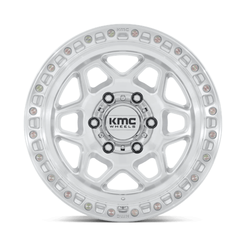 KMC TORX Gloss Silver W/ Machined Face 6x139.7 Wheels - product view 3