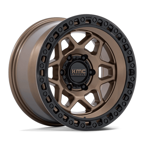 KMC TORX Matte Bronze W Gloss Black Lip 6x139.7 Wheels - product view 1