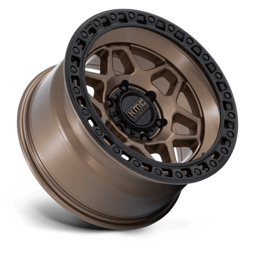 KMC TORX Matte Bronze W Gloss Black Lip 6x139.7 Wheels - product view 2